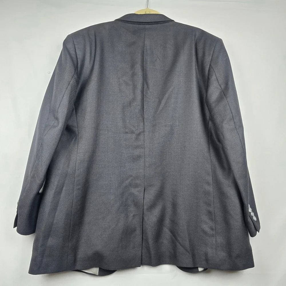 Jos. A. Bank Mens 48R Blazer Wool Silk Ramie Charcoal Gray Sport Coat‎ 10076N